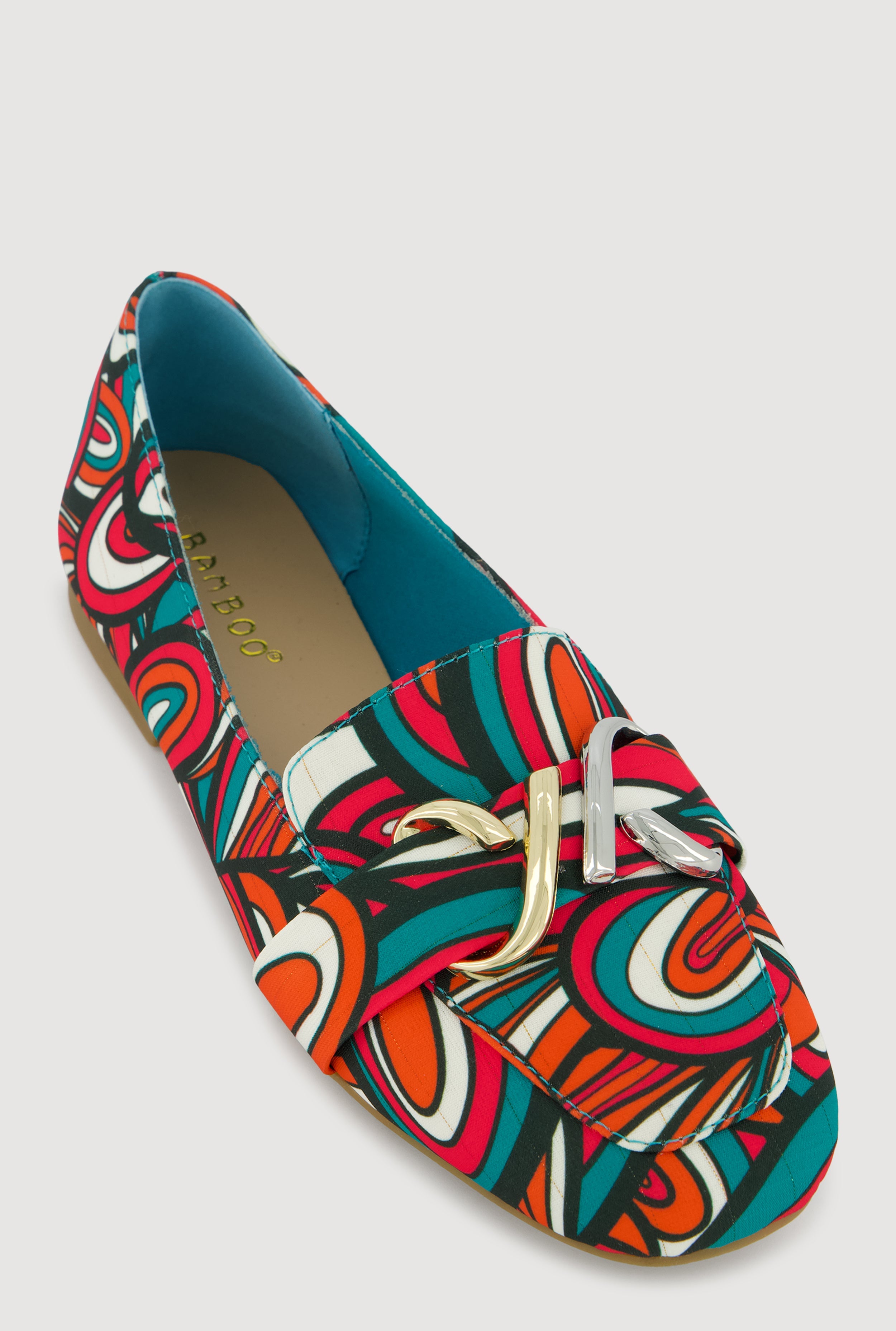 Two Tone Metallic Pendant Detail Flats