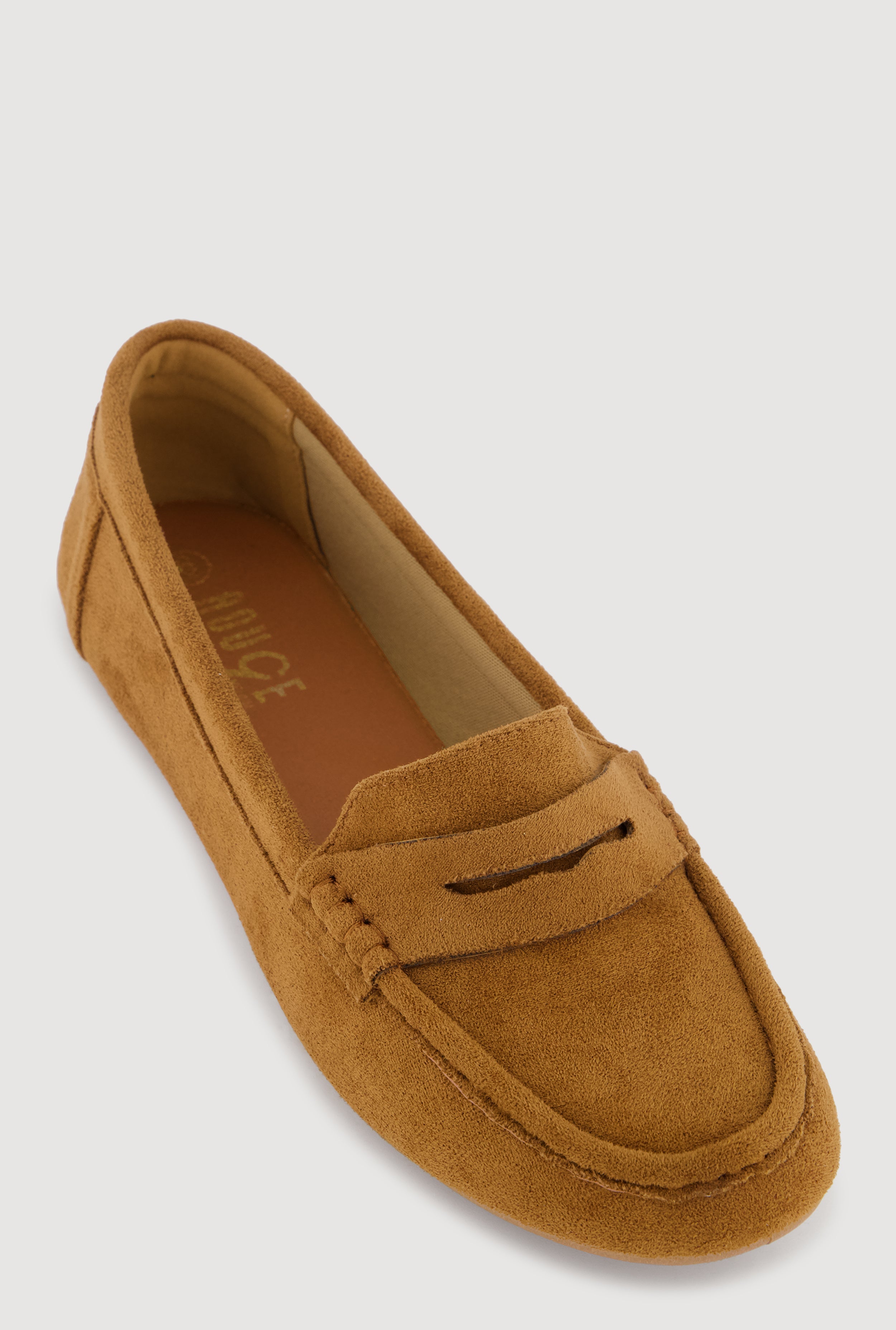 Faux Suede Penny Loafers
