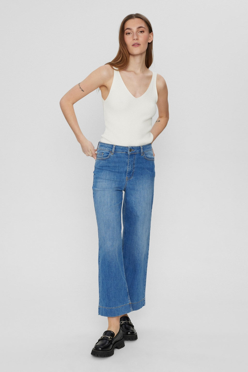 NUPARIS JEANS CROPPED LIGHT BLUE - Light Blue Denim