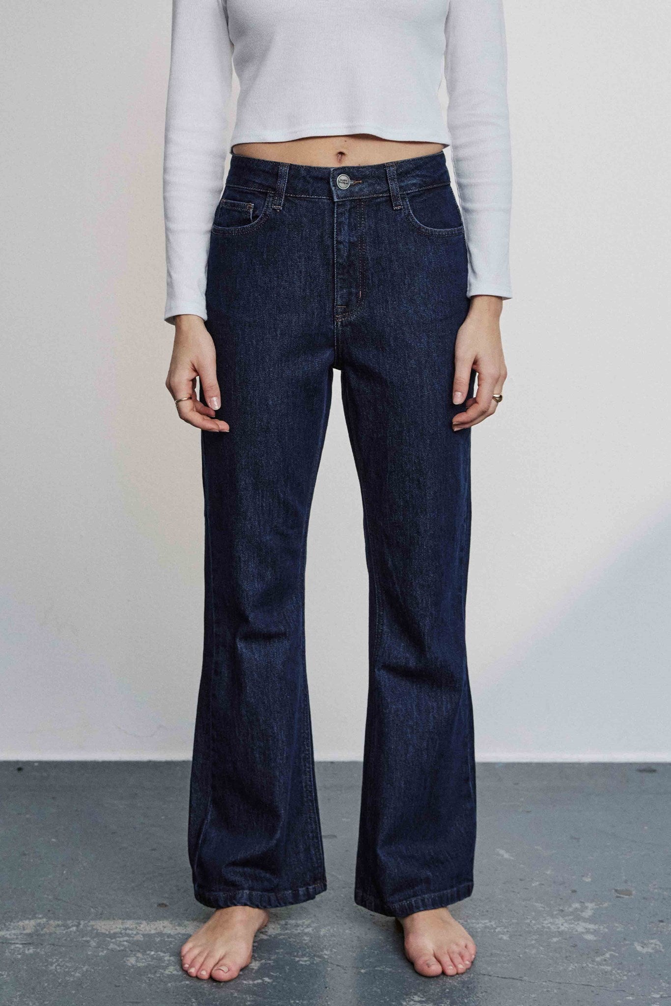 NULONDON JEANS SHORT - Dark Blue Denim