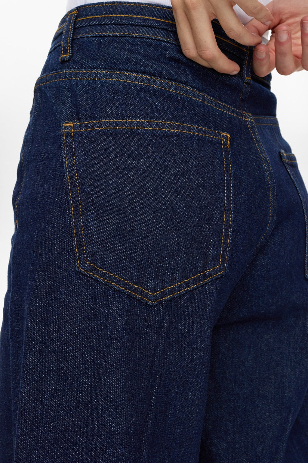 NUBROOKLYN HR WIDE JEANS - P3012 - Dark Blue Denim