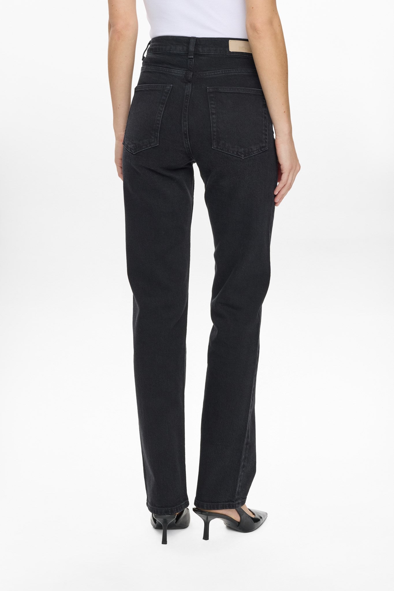 NUOSLO HR STRAIGHT JEANS - S3018 - Black Denim