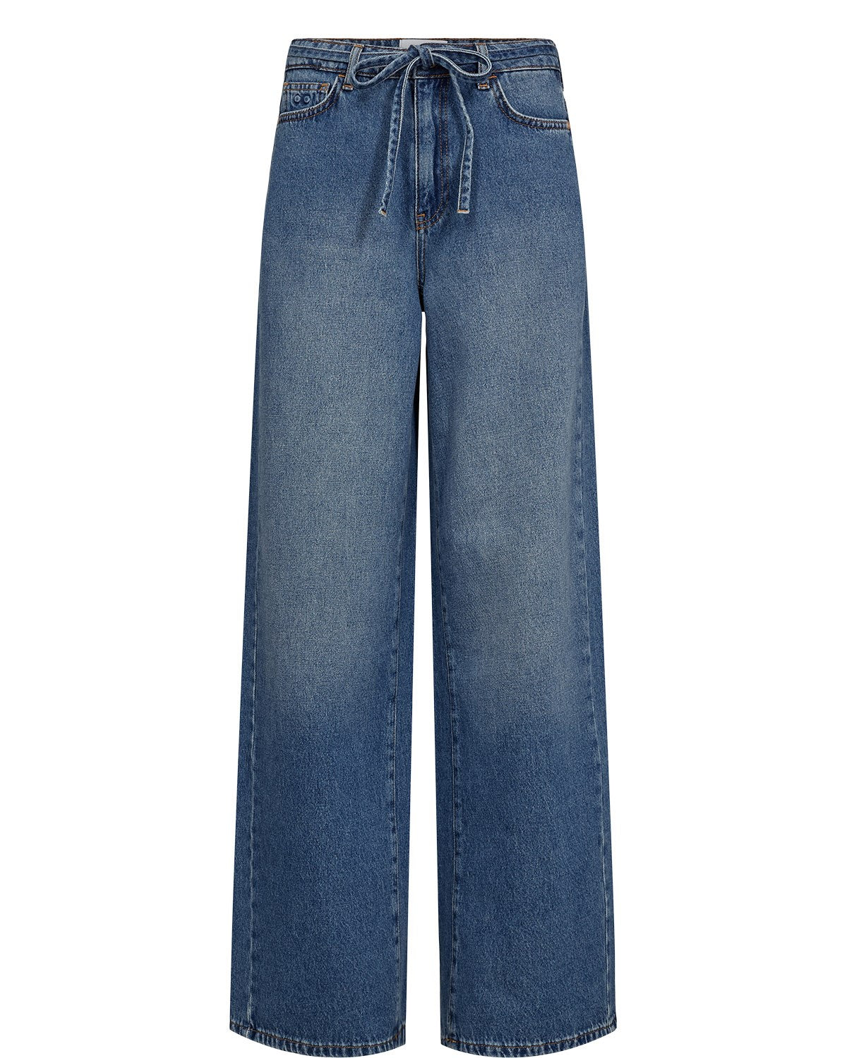 NUBROOKLYN HR WIDE JEANS - P3013 - Medium Blue Denim