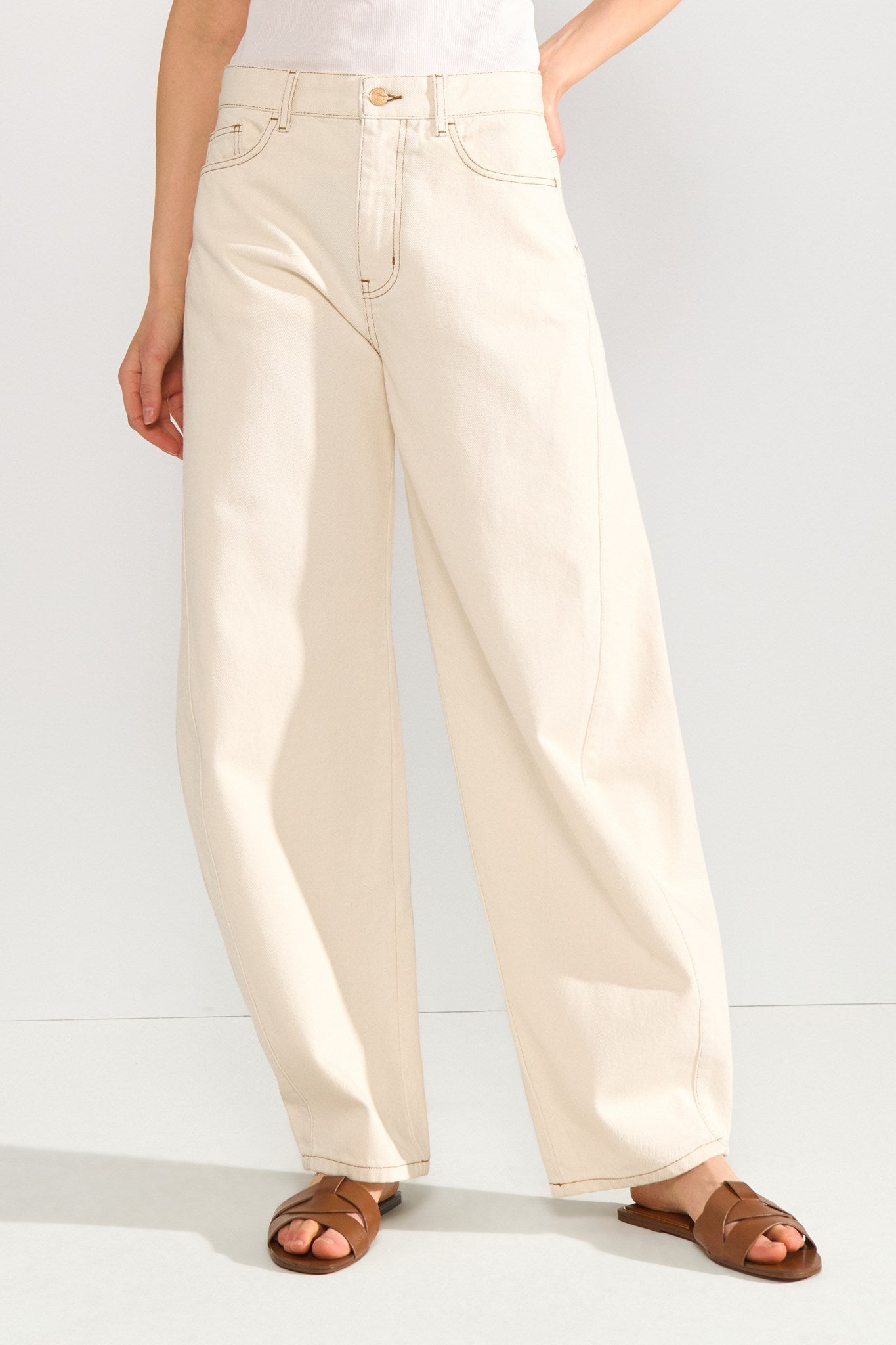 NUAMSTERDAM HR BARREL JEANS P9511 - Nature